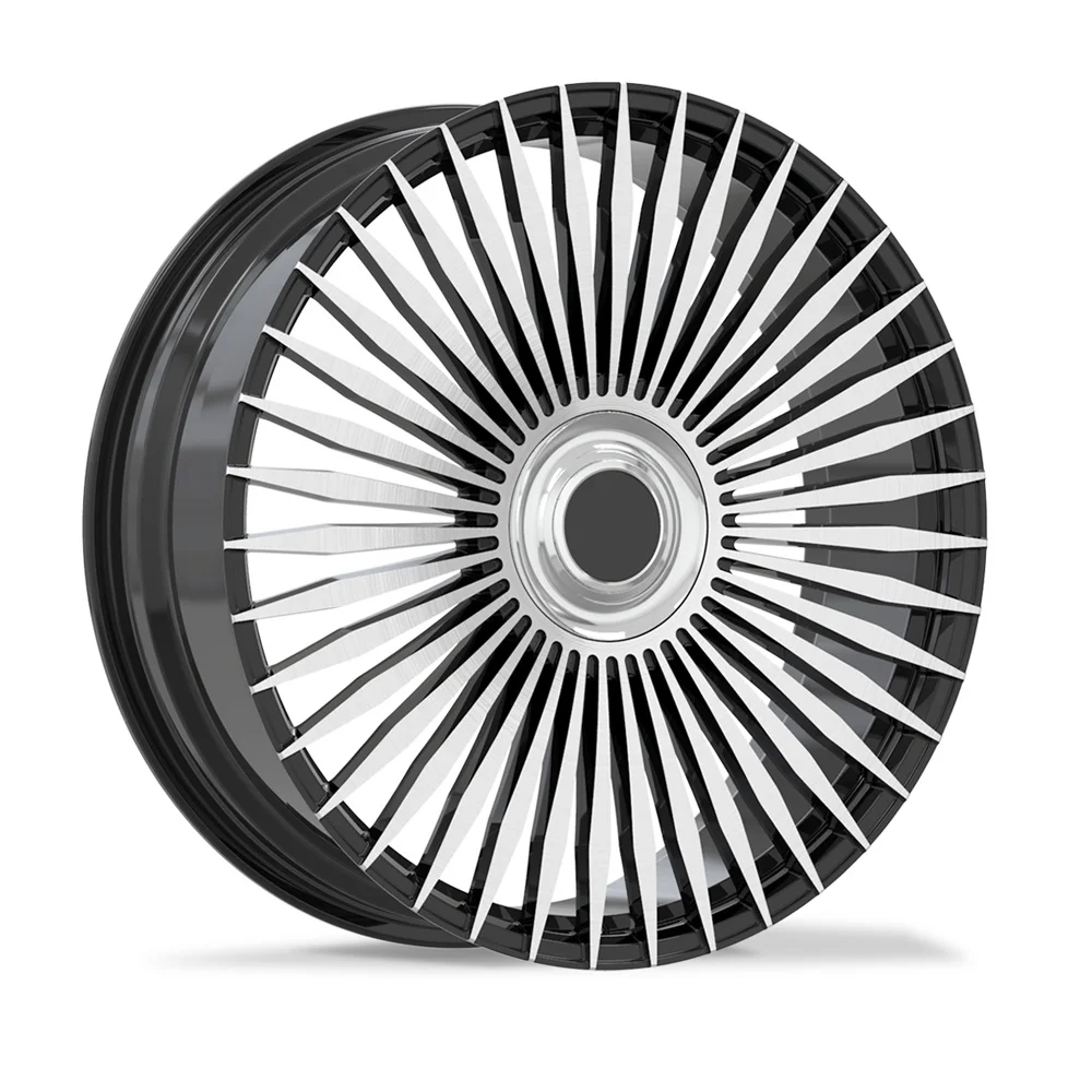 OEM Factory Design And Production Of 6061 Forged Rims 18-22 Inch 4/5/6 Holes Black Machined Multi Spoke Passenger Car Wheel Rim