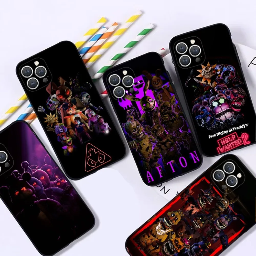 F-Five N-Nights at-Freddys Phone Case For iPhone 16,15,14,13,12,Pro,Max,11,7,8,Plus,XR,XS Max Shockproof Silicone Soft Shell