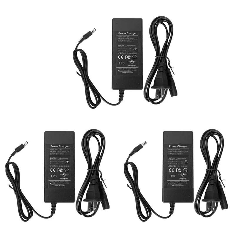 

Зарядное устройство для скутера, 3 шт., 8 дюймов, 2А, для Kugoo S1 S2 S3 Etwow Xiaomi M365, с американской вилкой