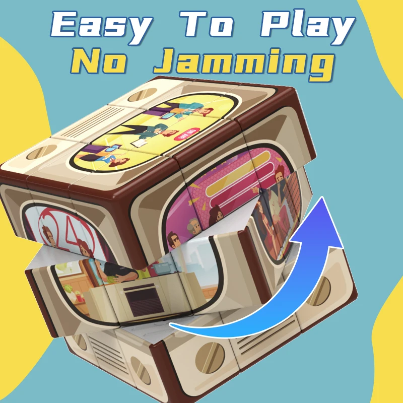 Magic Cube 3x3x3 3DUV Television Program Stress-Relieving Puzzle Professional Smooth Speed Game Children's Toy Gift