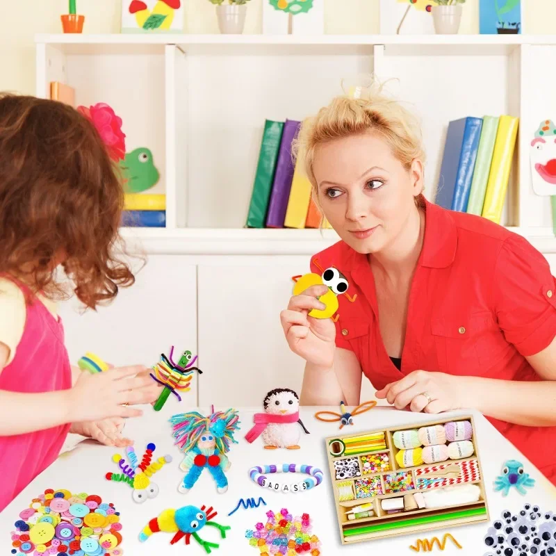 

Creative DIY Handicraft Kit for Teens 8+ All-in-One Art Craft Supplies Set for Home School Art Projects Crafting Toy