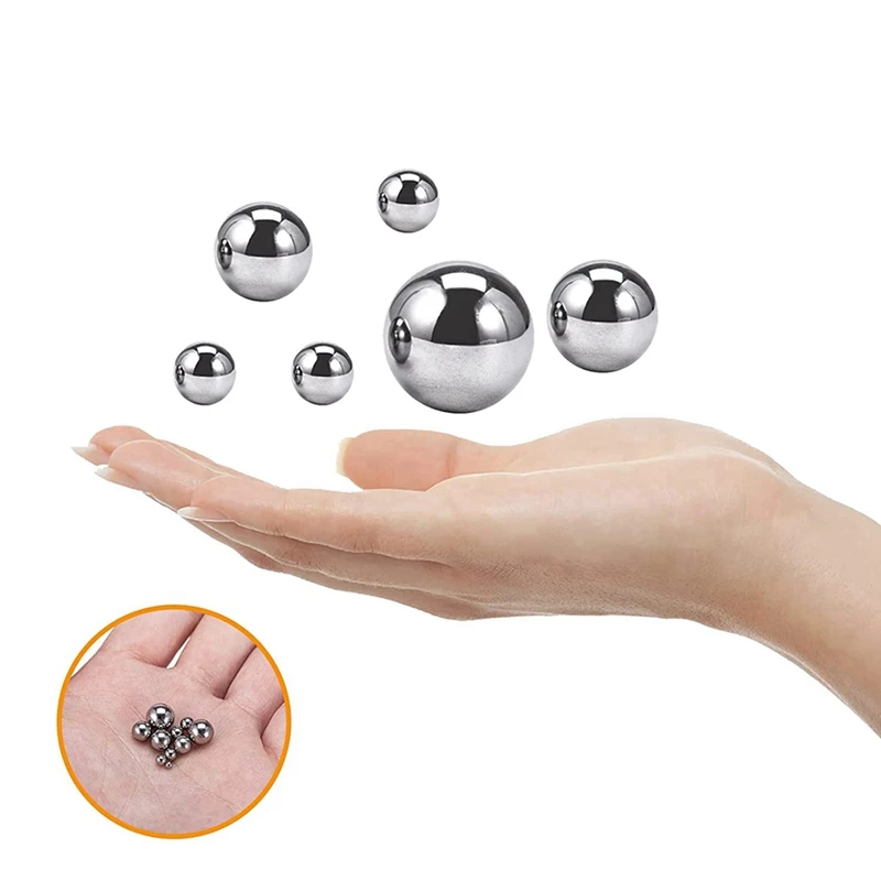 1200Pcs 12 Size Stainless Steel Precision Steel Balls 1-8Mm Metric Bicycle Bearing Balls Assortment Kit Mixing Balls