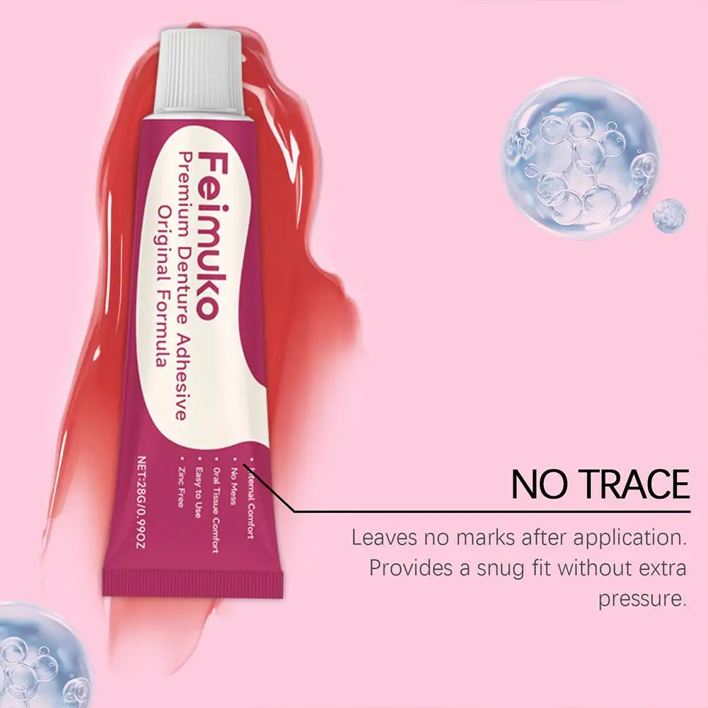 Denture Fixing Adhesive Waterproof Long-Lasting Strong-Hold Denture-Adhesive Cream Comfort Denture Adhesives Glue Teeth Care image 6
