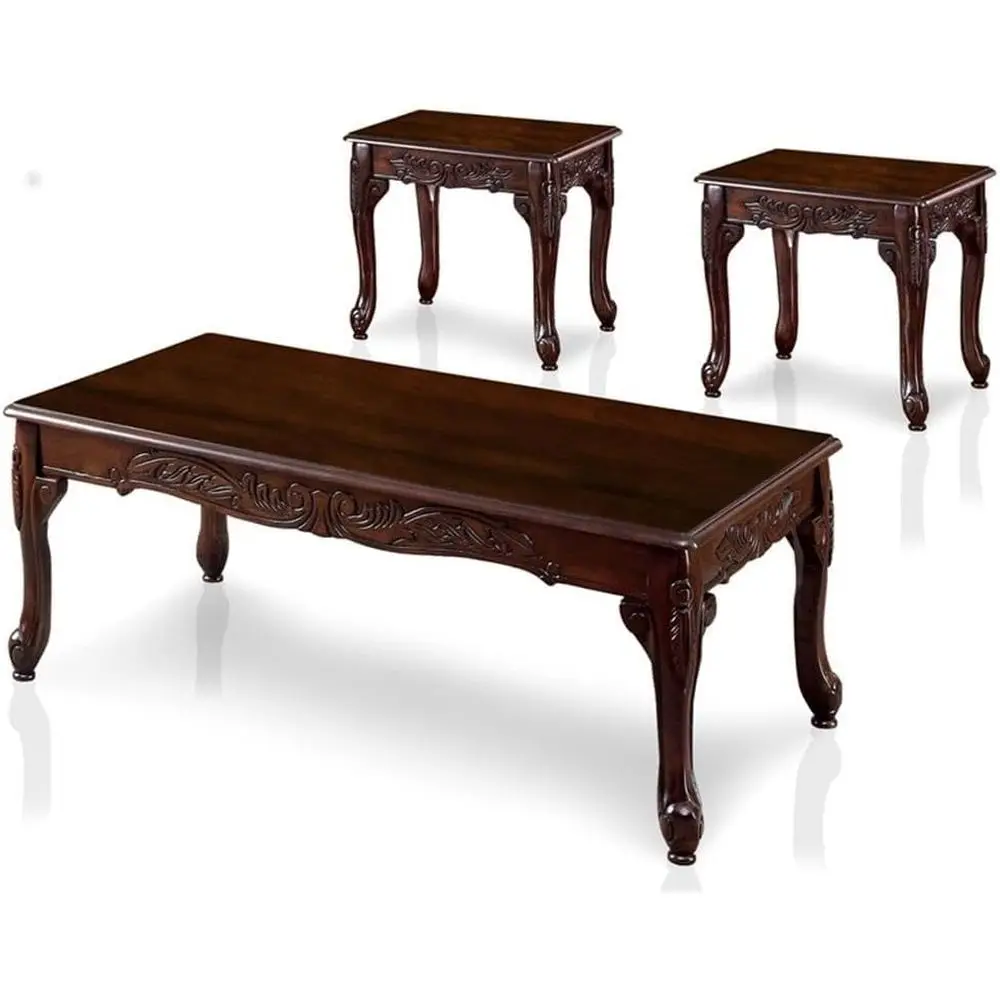 

Alice Solid Wood 3-Piece Coee Table Set in k Cherry