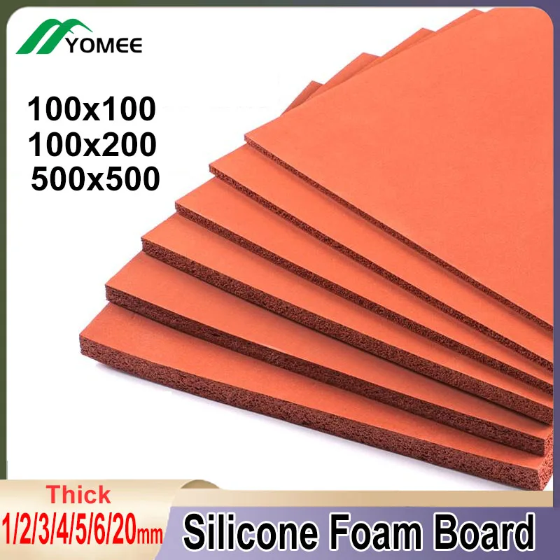 Red Silicone Foam Board Mat 100x100 100x200 500x500 Pressing Mat Laminating Machine High Low Temperature Soft Sponge Pad