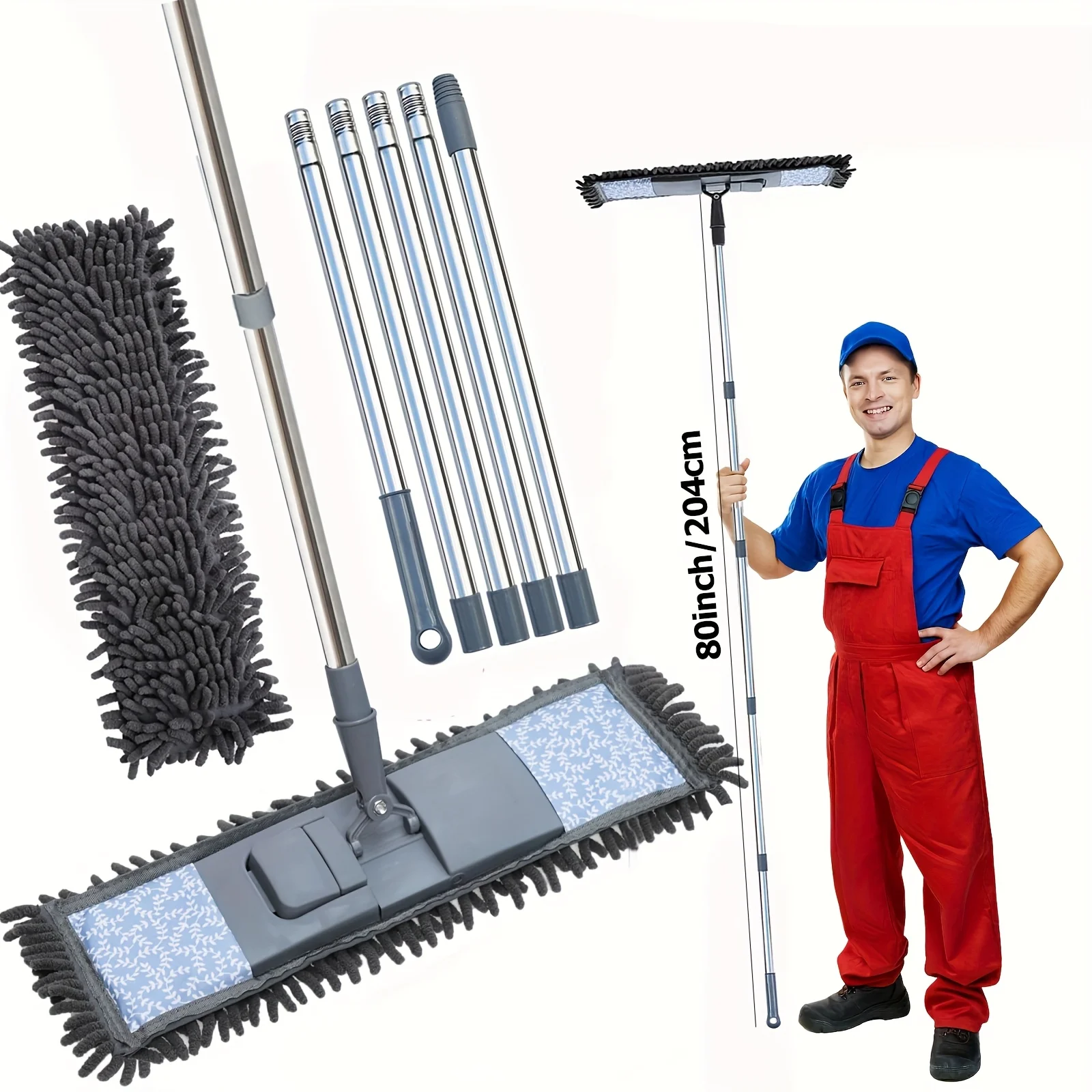 Chenier Mop Is a Water-Absorbing and Oil-Absorbing Household Cleaning Wonder It Is a Dry Wet Dual-Purpose Flat Mop Wall Cleaning