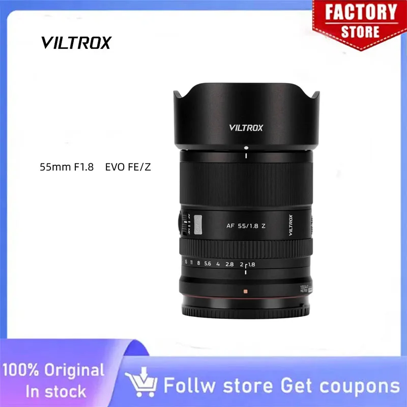 

VILTROX 55mm F1.8 EVO Full Frame Auto Focus Lens STM Silent AF for Sony E Mount Nikon Z Mount Camera