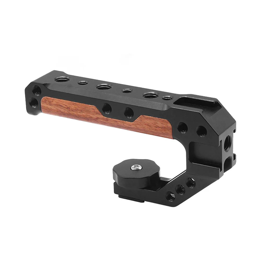 مقبض علوي خشبي عالمي مع حذاء بارد، قبضة يد سريعة الإصدار لكاميرا Sony Canon Nikon DSLR، قبضة يد لاستوديو الصور