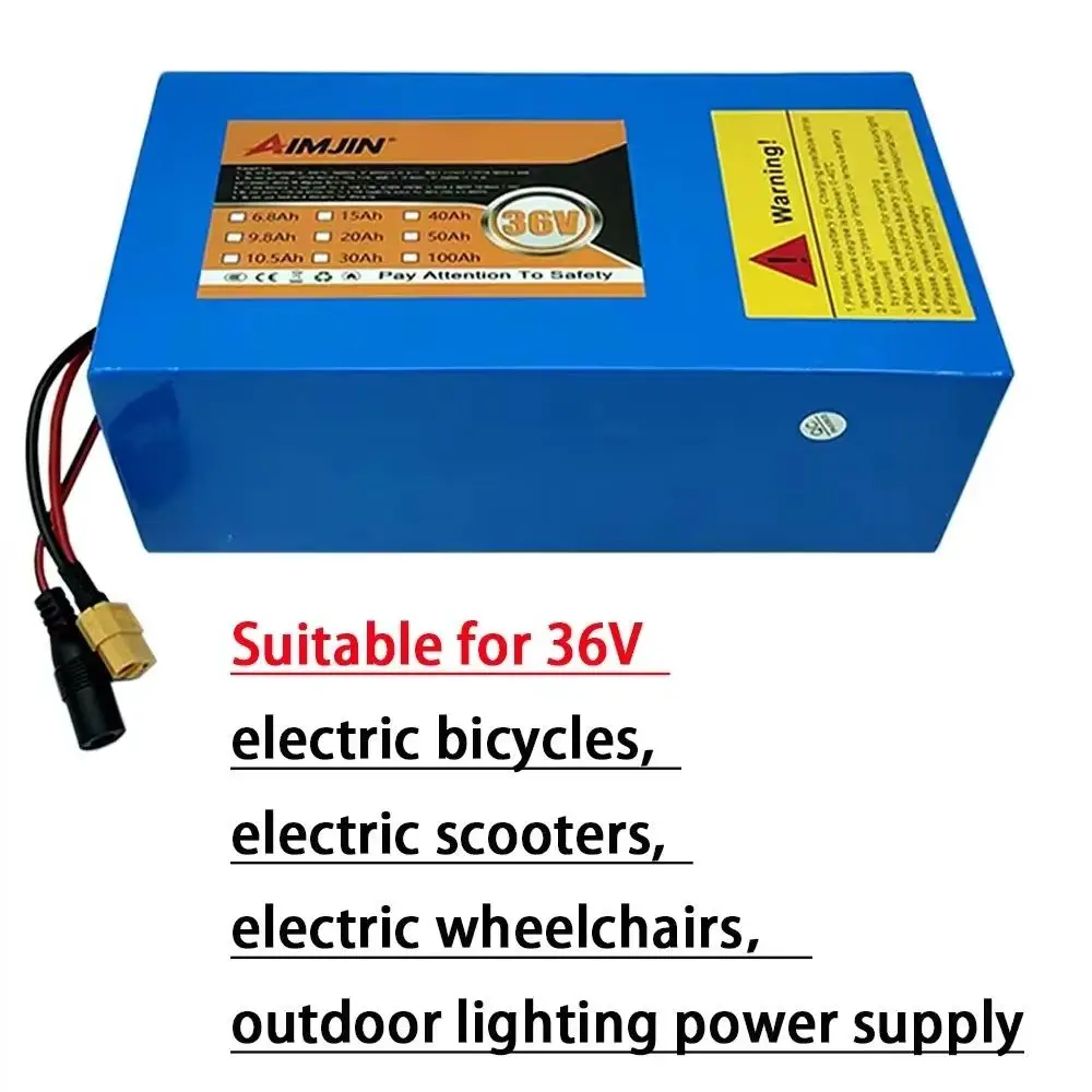 10s5p 36v 15Ah 18650 high-power rechargeable lithium battery XT60,DC,XT30 + charger, used for electric motorcycles,bicycle