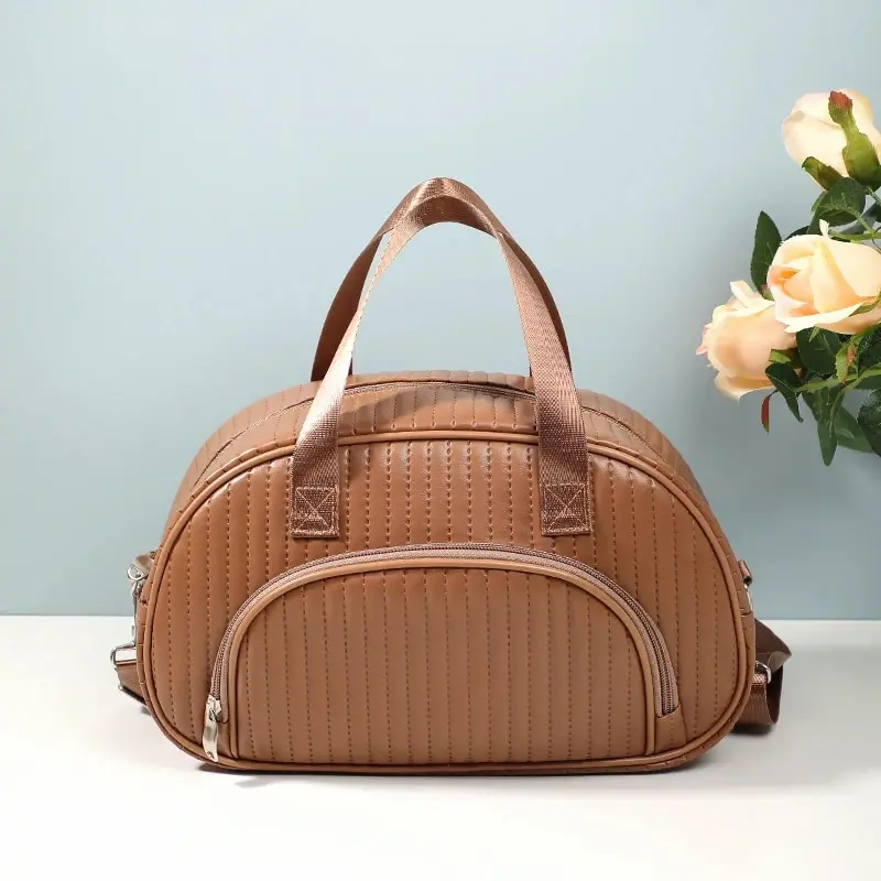 Lunch Bag for Women, Double Deck Lunch Box for Adults, PU Leather Lunch Tote Bag Insulated Lunch Bags for Work Office Picnic