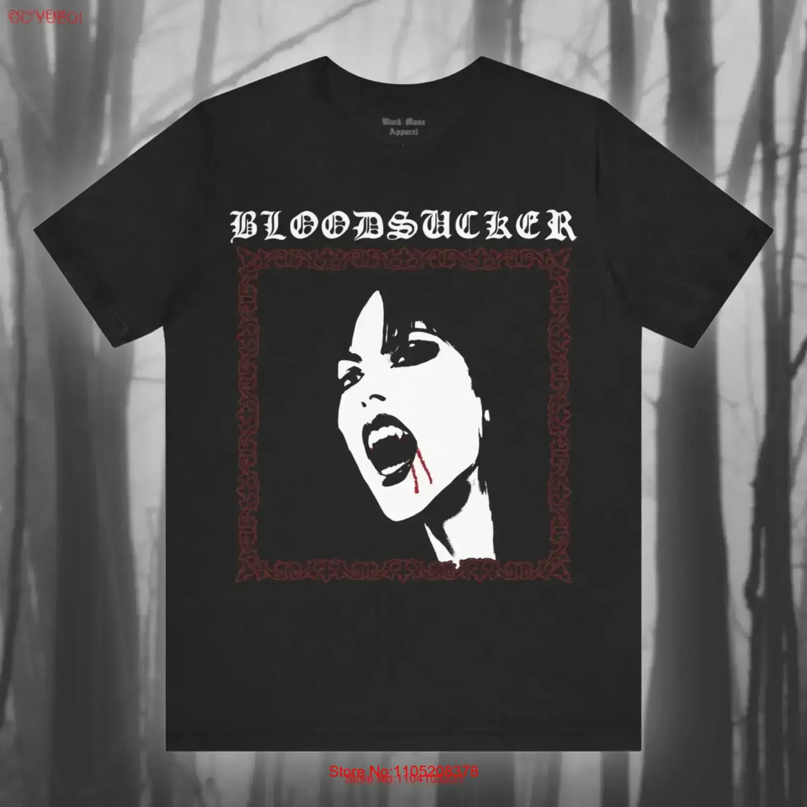 مصاصة الدم أنثى مصاص دماء تي شيرت زاحف الفن القوطي الظلام القوطي موضة دراكولا مصاص دماء خمر غسلها امتدت تنفس لينة #1