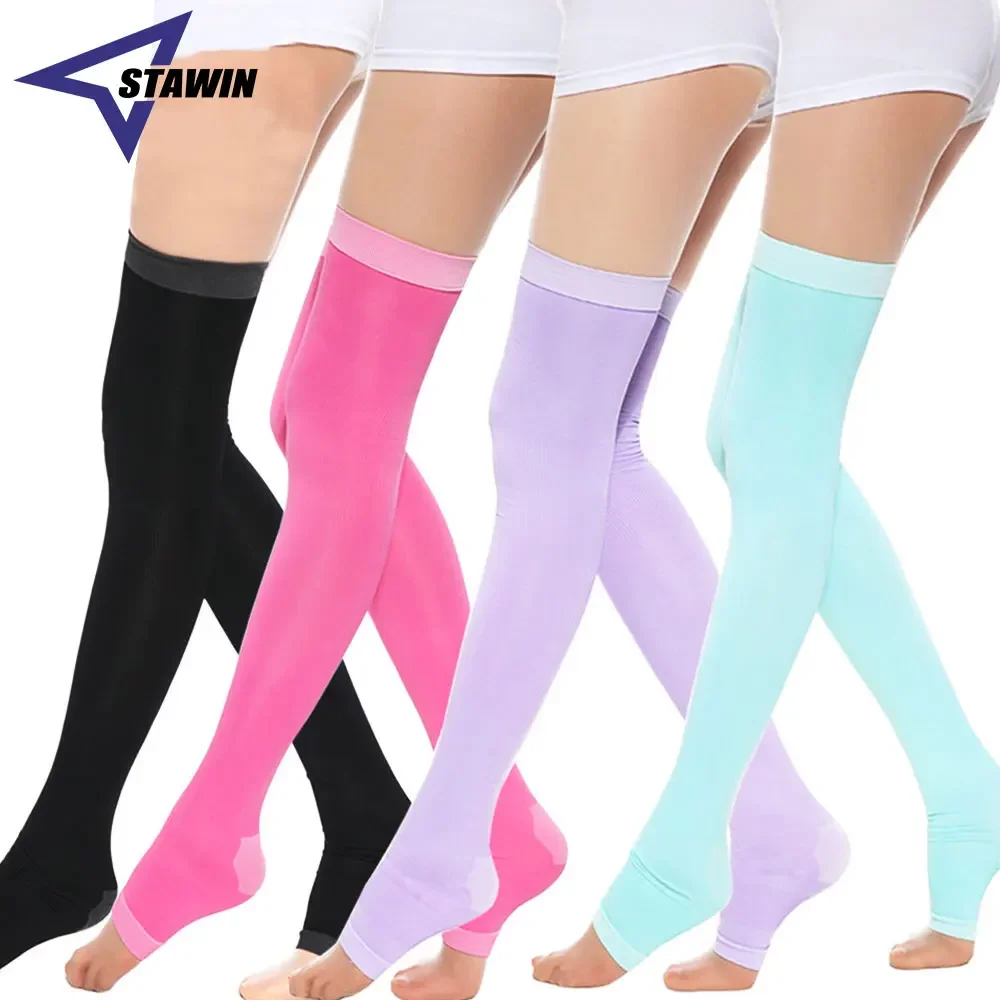 1 Pair 420D Compression Burn Fat Sleeping Overnight Slimming Stockings Lady's Beauty Leg Free Size