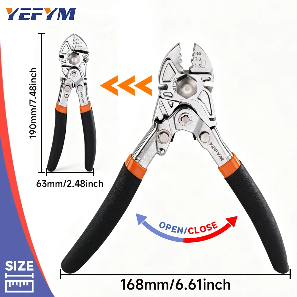 Mini Wire Rope Crimping Tool 7.48 inch Swager Crimper for Fishing Lines and Aluminum Crimping Loop Sleeves up to 1.5mm Pliers