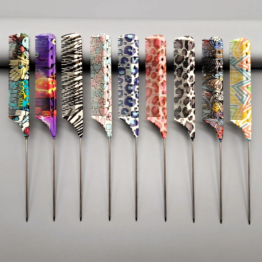

Steel Needle Pointed-tail Comb Hair Salon Hairdressing Combs Barber Perm And Dye Hair Hairbrush Bridal Styling Tools 101 102