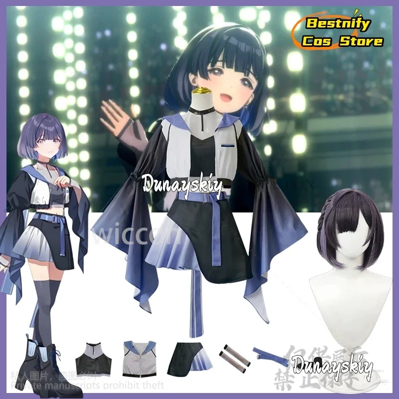 Cosplaygame gakuen idolm @ ster cosplay hataya misuzu anime traje novo uniforme ídolo y2k jirai kei meninas vestido lolita perucas cos cus