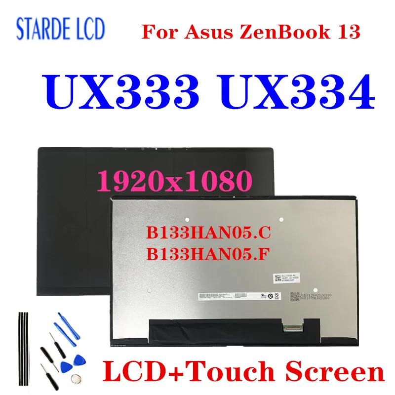 painel de exibicao de tela lcd para laptop asus zenbook 13 ux333 ux333f ux333fn ux334 ux334f ux334fn b133han06c 133 em 01