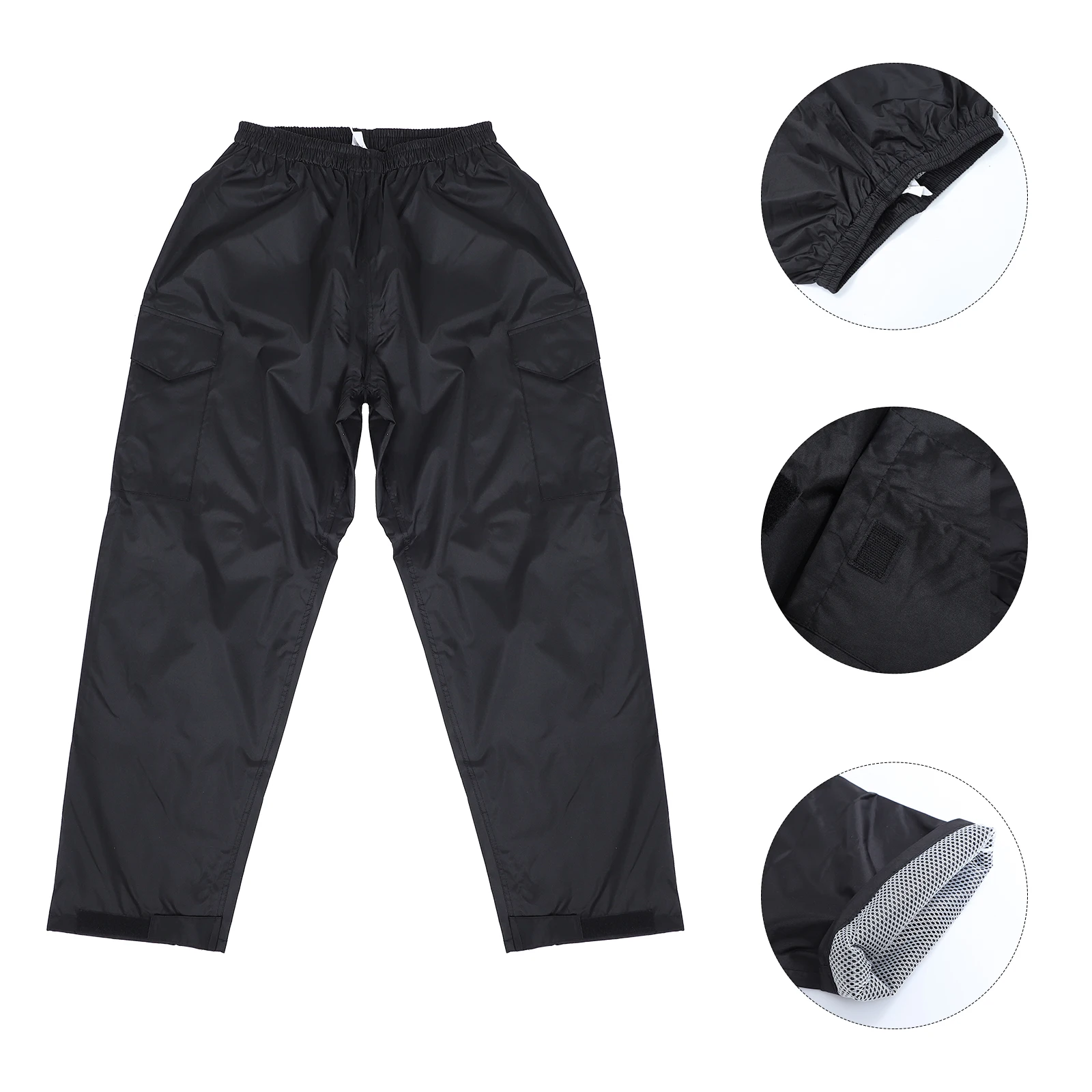 

Waterproof and Breathable Rain Pants Adult Camping Wear-resistant Outdoor for Men Have Pockets Polyester Hiking Man Winter