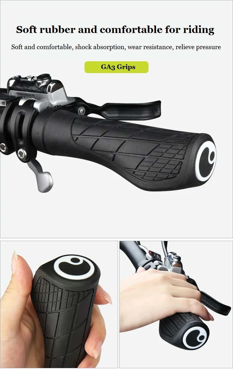 ERGON Fahrradgriffe aus Gummi, MTB-Griffe mit Klemmhalterung, Ergonomisch, Rutschfest, Stoßdämpfend, Lock-On-Enden, Mountainbike-Griffe – Detail 39