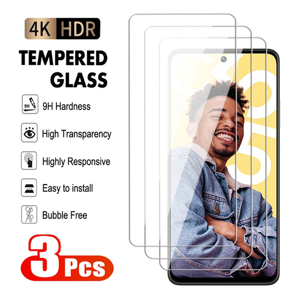 3 шт. Защитная пленка для экрана Realme C20 C21 C25 C51 C53 C55 C30 C31 C33 C35 Прозрачное закаленное стекло Realme C25s C30s стеклянная пленка