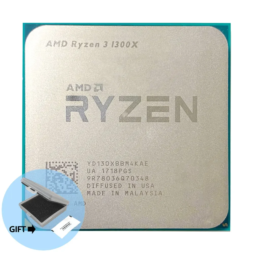 

AMD Ryzen 3 1300X R3 1300X 3.5 GHz Quad-Core Quad-Thread CPU Processor YD130XBBM4KAE Socket AM4