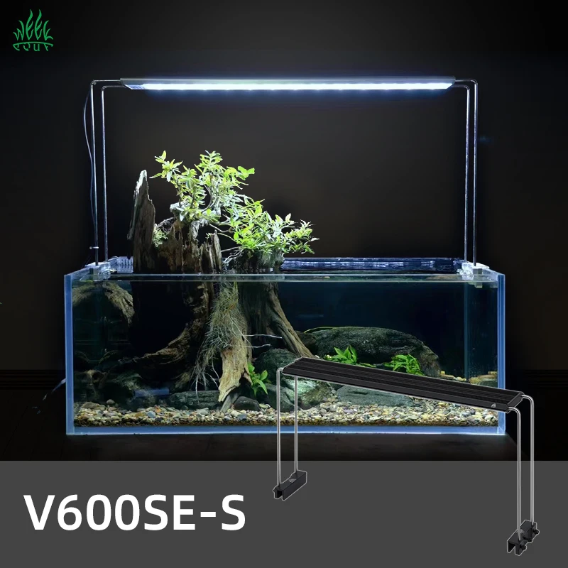 WEEKAQUA V600S WRGB Full Spectrum Led Aquarium Light With Amphibious Bracket Scalable For Freshwater Aquarium Paludarium Tank