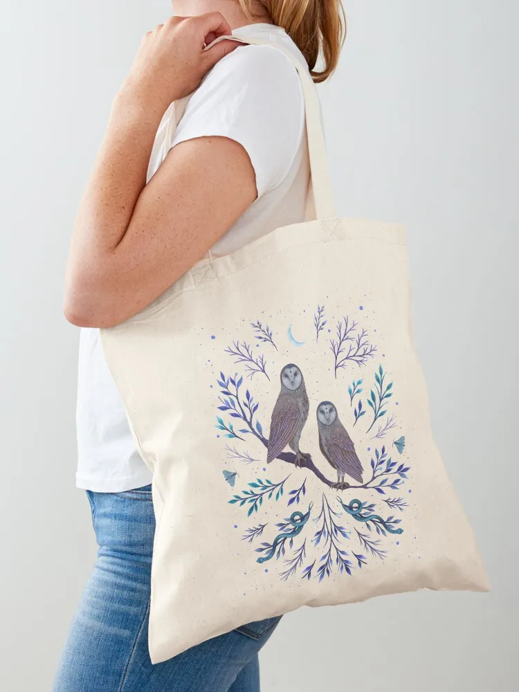 

Owls in the Moonlight Tote Bag custom fabric bag Custom bag Women's beach bags the tote
