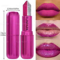 1PC Rouge à lèvres mat bicolore scintillant sexy, cosmétiques faciles à appliquer, teinte à lèvres, maquillage, rouge à lèvres rose haute pigmentation, gloss à lèvres 5