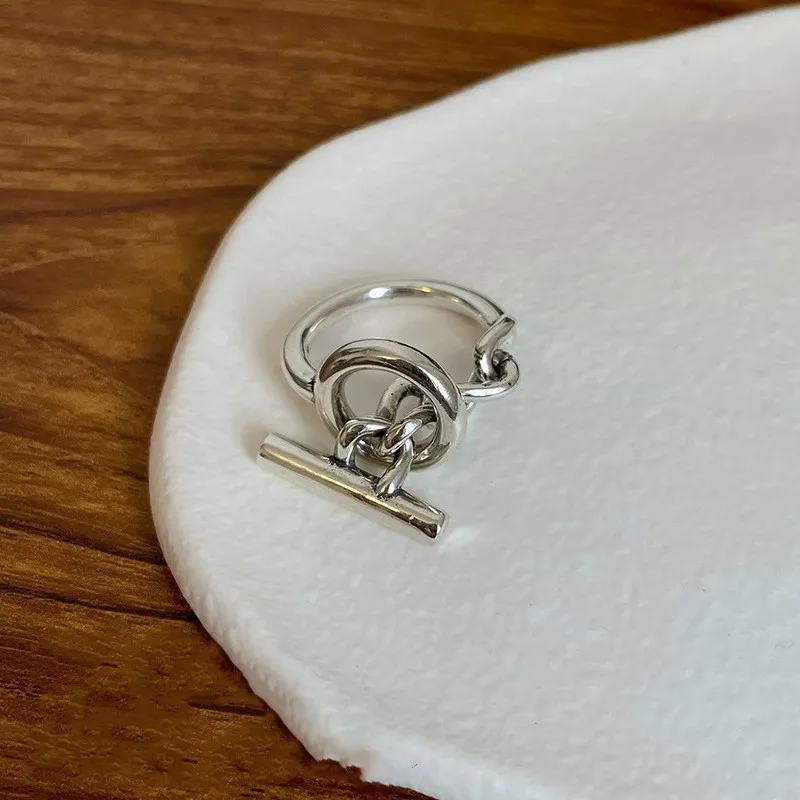 925 Sterling Silver Round Adjustable Rings for Women