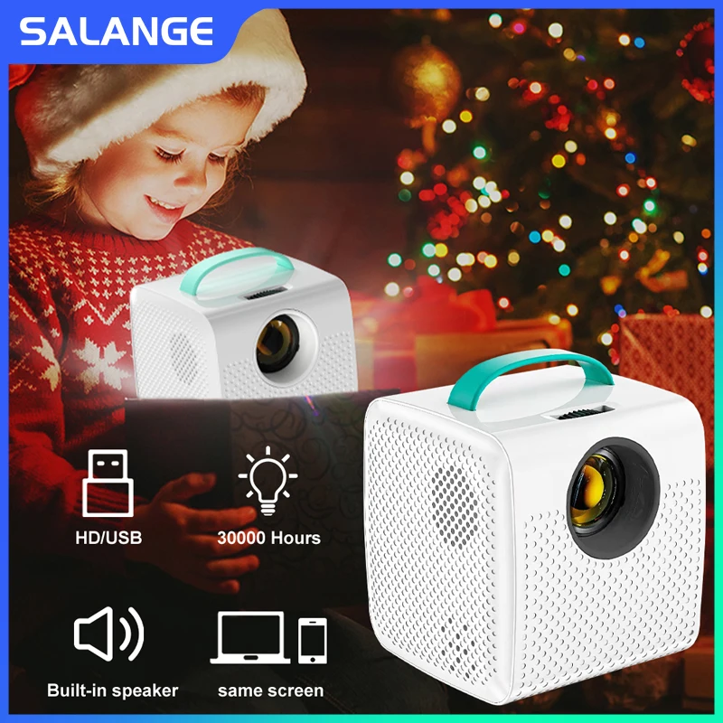 Salange Q2 Portable Mini Projector Wifi Same Screen Smartphone 640*480P for Outdoor Camping Home Theater Children's Gifts Toy