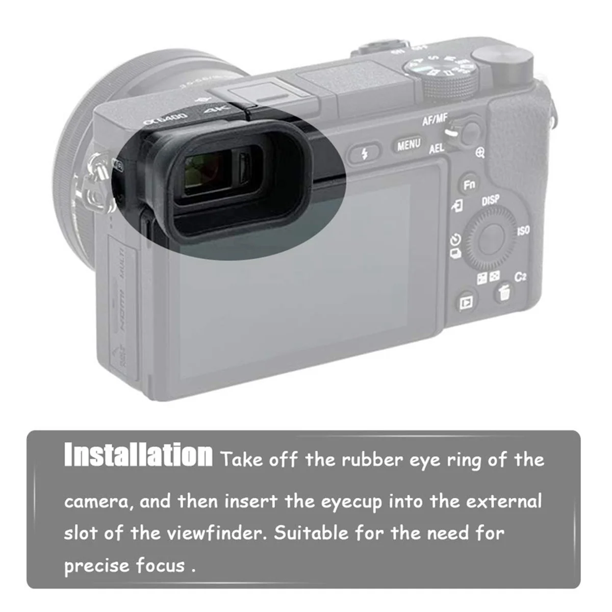 SMIEA FDA-EP17 Viewfinder Eyepiece Eyecup Eye Cup for Sony A6600 A6500 A6400 Digital Camera, Replace Eyepiece FDA-EP17 EP-17