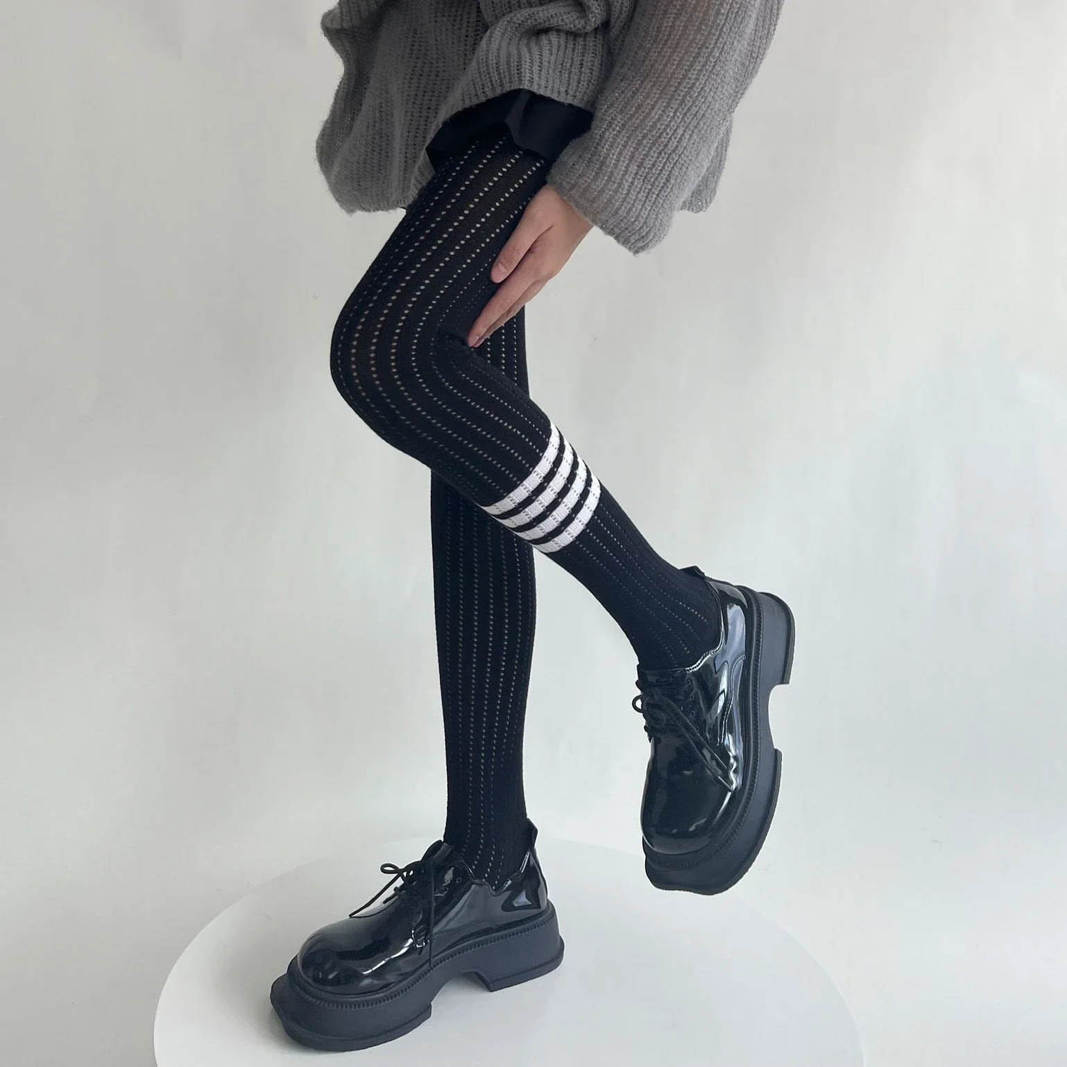 2024 New Women Tights Japanese Fashion Striped School Girls Thigh High Stockings Pantyhose Women Lingerie Sexy Tights Leggings