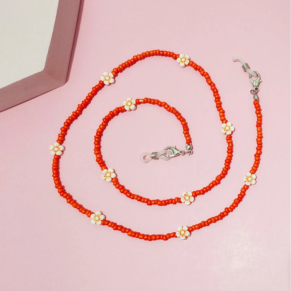 Multi-uso frisado cordão corrente estilo boêmio máscara cordão e óculos cinta titular retentor pescoço cabide para mulheres homens crianças rosto