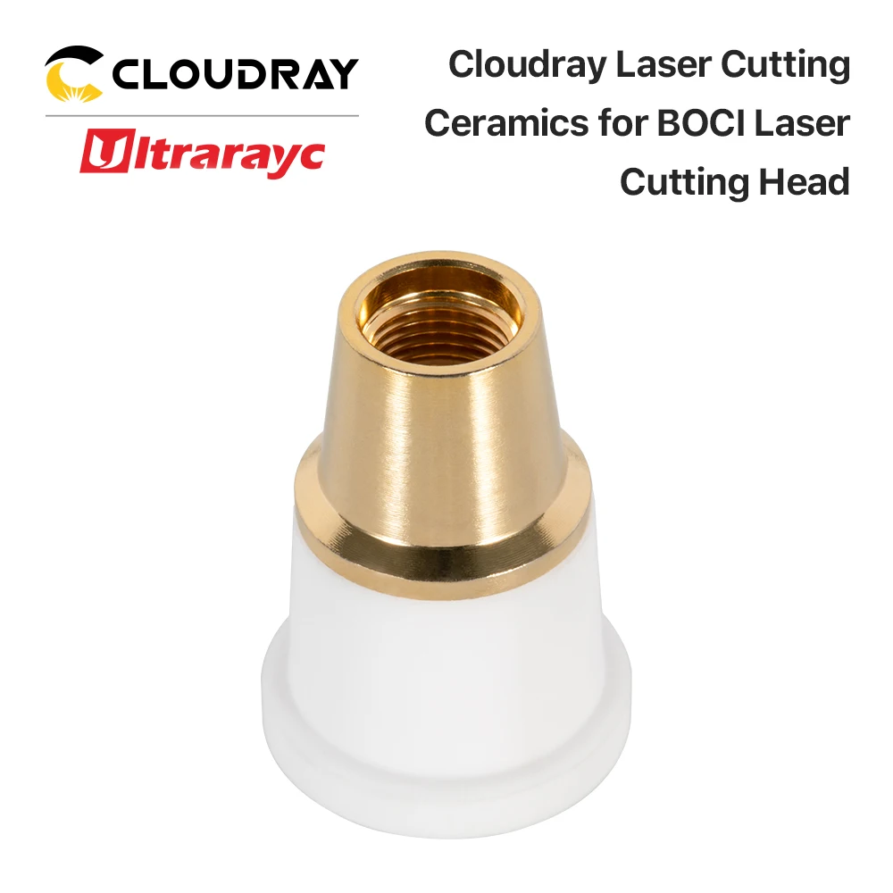 Ultrarayc Laser Cutting Ceramic D20 H28 M8 Nozzle Holder Connector Rings for BOCI Laser Cutting Head