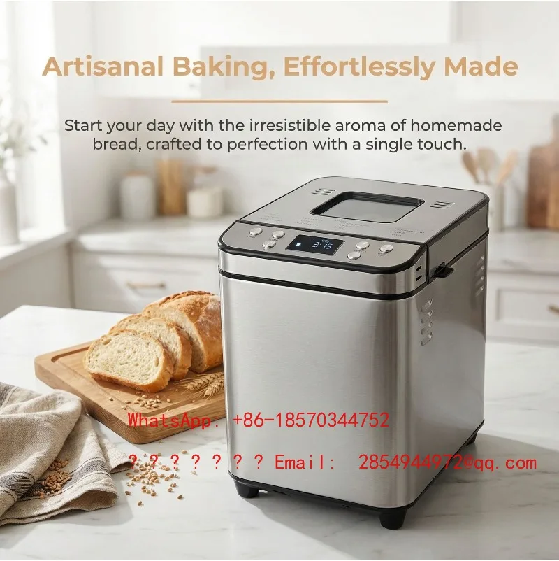 Picture 3: European Standard Automatic Bread Machine Multi-function and Noodles Fermented Toast Household 700W Automatic Baking Machine