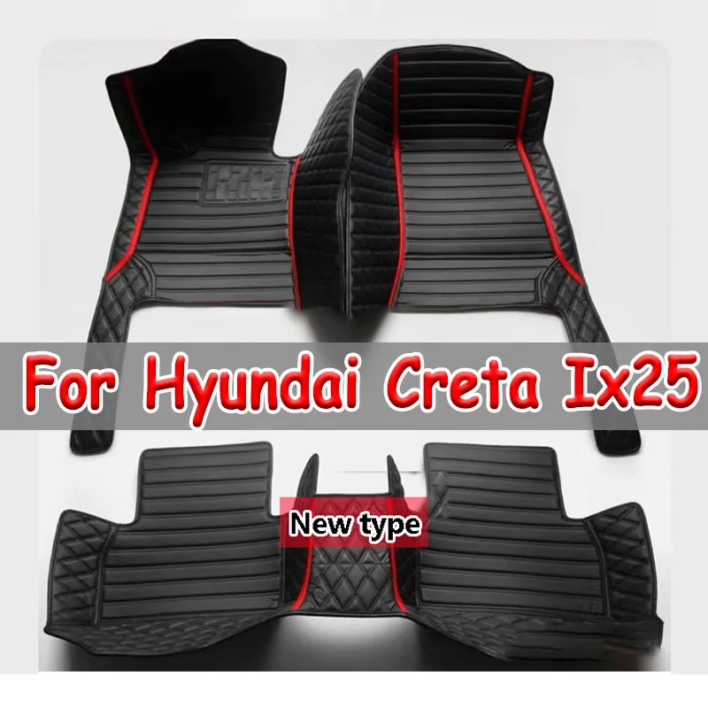 

Custom Style Car Floor Mats for Hyundai Creta Ix25 2020-2023 Year Car Accessories Interior Details Mobile Phone Pocket