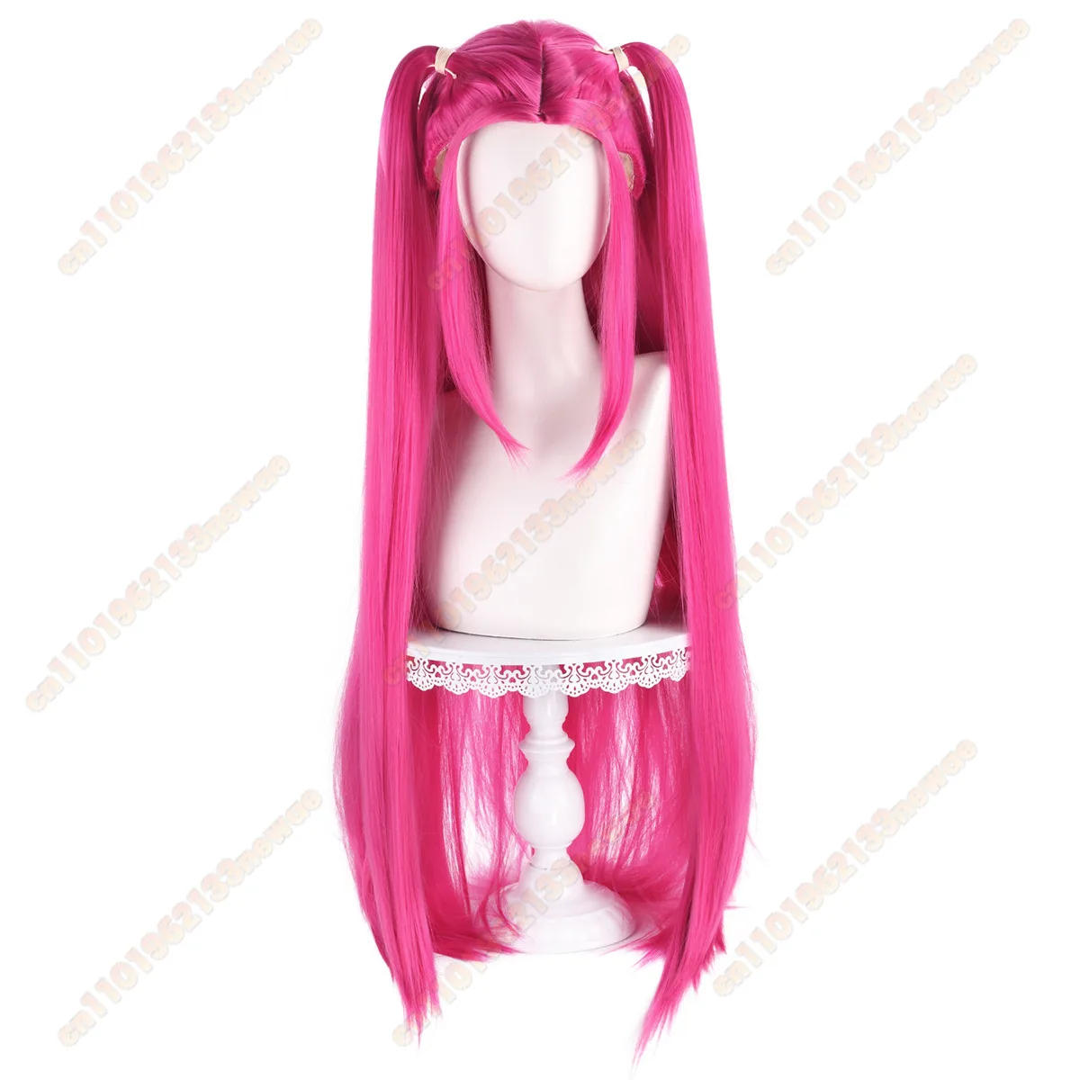 K-Pop: Demon Hunters Mira pelucas de Cosplay 100cm pelo sintético rosa peluca de actuación de fiesta de Halloween accesorio de juego de rol de película para mujer