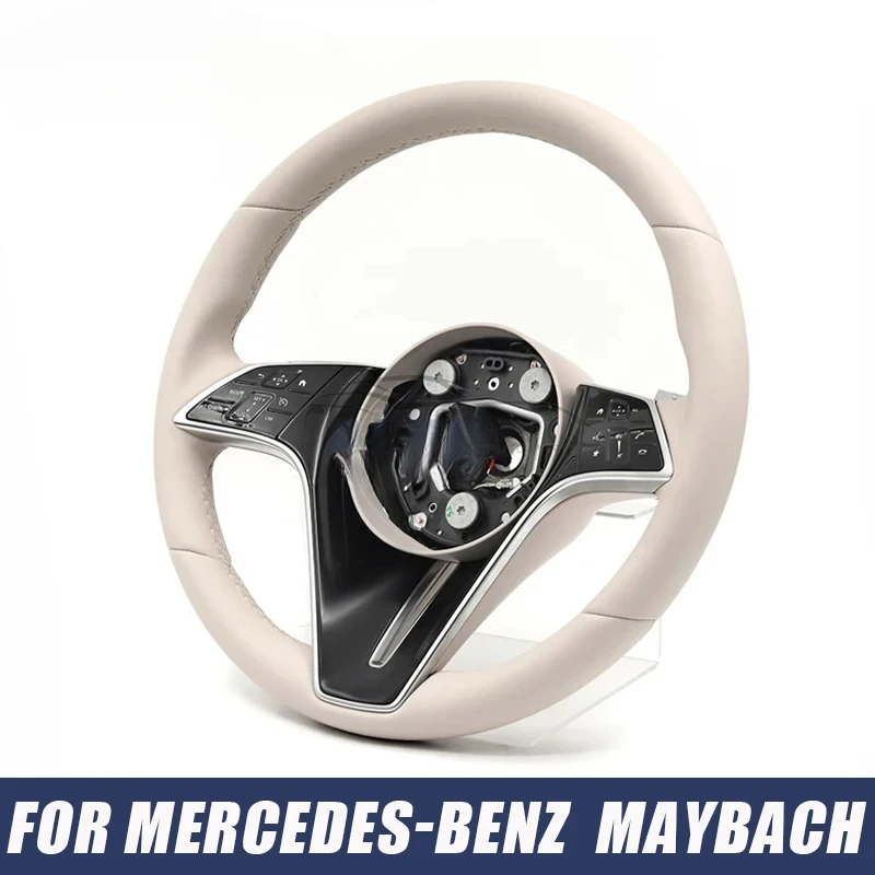 

Кожаный руль Nappa для Mercedes-Benz Maybach W204 W205 W212 W213 W177 W176 W222 GLC GLA GLC GLS, автомобильные аксессуары