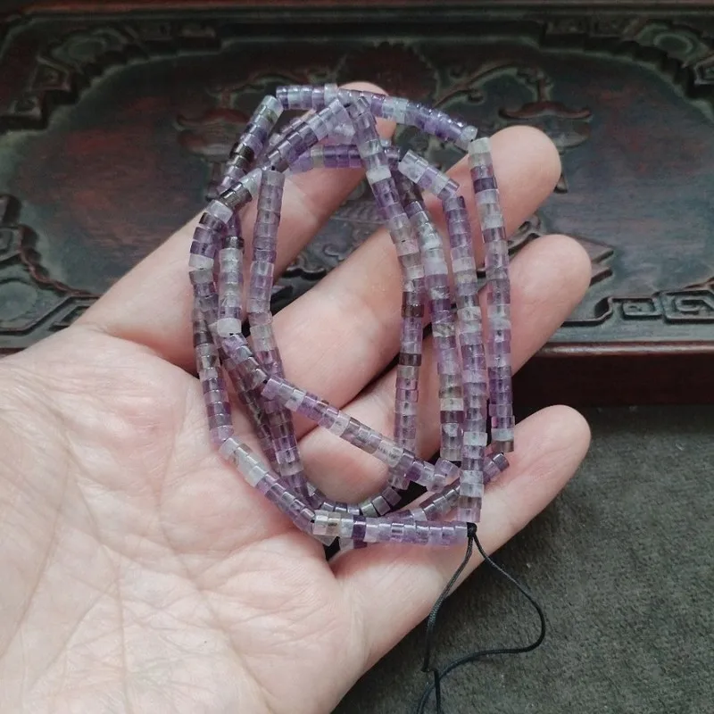 Old , Loose , Accessories, Spacer Beads, Amethyst Jewelry Components, Size 4X2.5