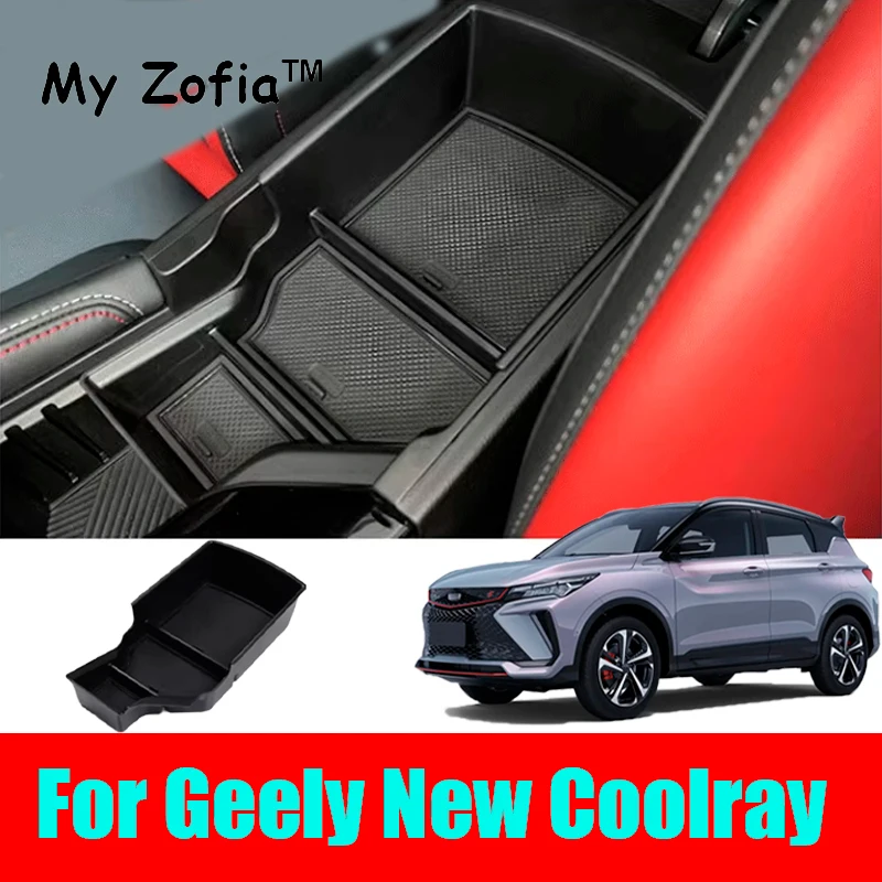 

For Geely New Coolray 2023 2024 2025 Car Styling Armrest box storage box storage box Container Pallet interior Auto Accessories