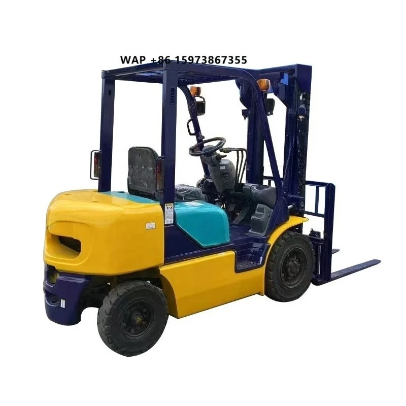 Komatsu 2.5ton Mini Forklift With Side Shift Raise 3m Original Komatsu FD25 TCM 3ton Forklift Machines