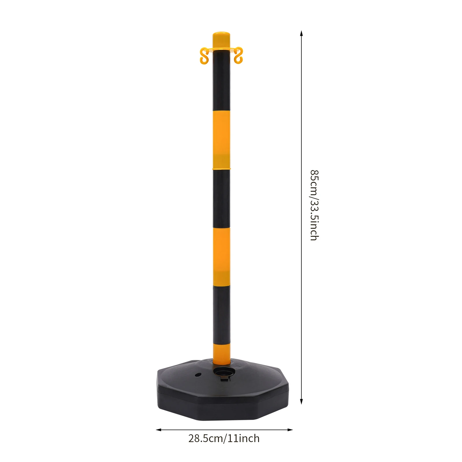 6 عبوات من مخاريط توصيل المرور، حاجز أمان بلاستيكي قابل للتعديل مع سلسلة 33.5 بوصة، حاجز وقوف السيارات للتحكم في حركة المرور #6