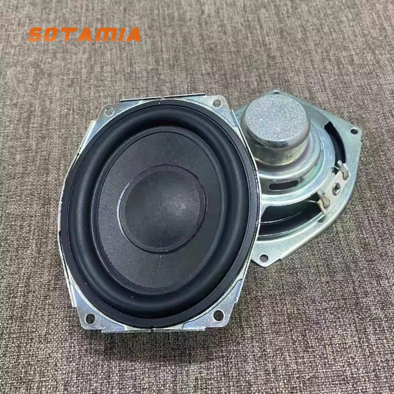 SOTAMIA 1 Unidade Subwoofer Oval 3*3.75 Polegadas 4 Ohm 20 Watts de Longo Alcance Pequeno Canhão de Aço para Caixas de Som Bluetooth DIY