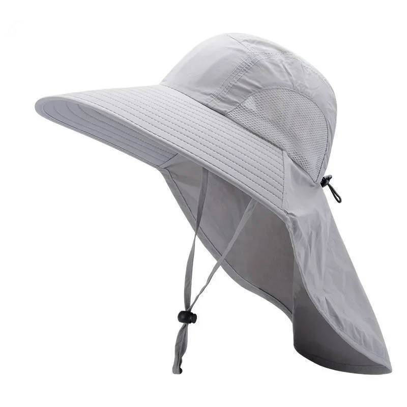 Sombrero de pesca con protección solar para hombre, gorra transpirable de verano para acampar, senderismo, Anti-UV, con cubierta para el cuello