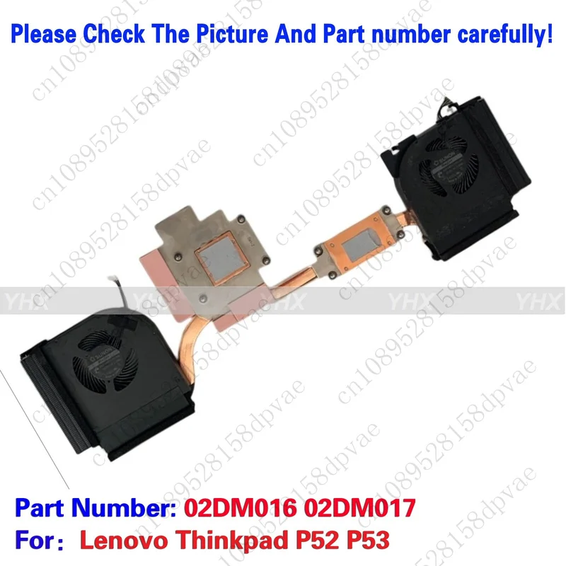 

GYX новый для Lenovo Thinkpad P53 вентилятор охлаждения процессора радиатор NH1 N19P 02DM017 02DM016