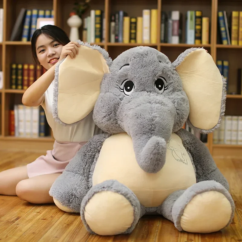 Big size 128cm Simulation animal Elephant stuffed plush toy model soft cotton doll Car Sofa Bed Sleep Hold pillow kids gift