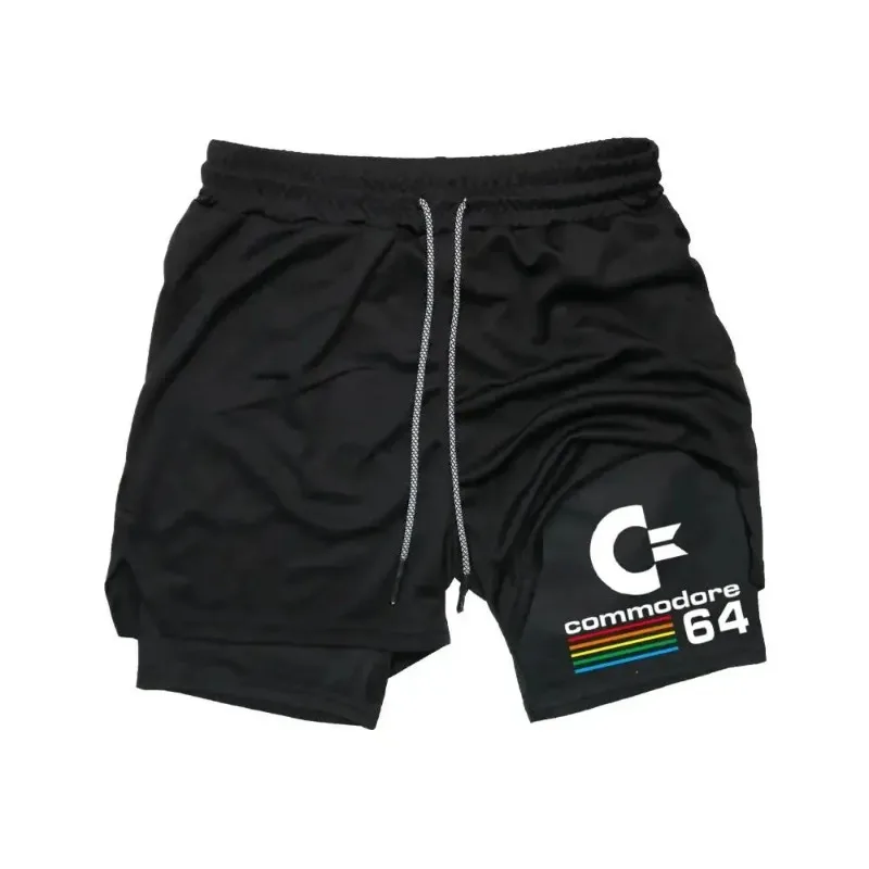 

Быстросохнущие эластичные шорты 2-в-1 для мужчин: компрессионные, для фитнеса, бега, тренировок, с петлей для полотенца, модные, универсальные