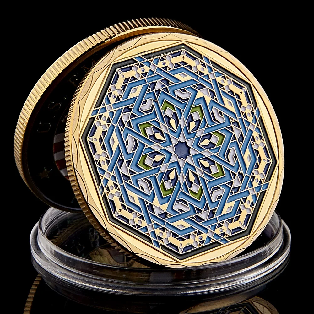 

Saudi Arabia Islam Muslim Ramadan Kareem Festival Octagon Illustration Gold Plated Collectible Coin