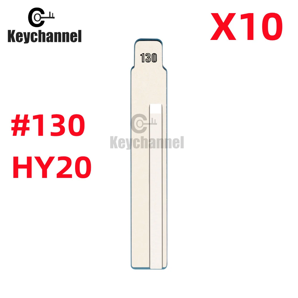 10Pcs  HYN17R /HY18R #130 Car Key Blades for Xhorse Keydiy KIA Hyundai Style KD VVDI Remote Key Blade For Hyundai Kia SSANG YONG