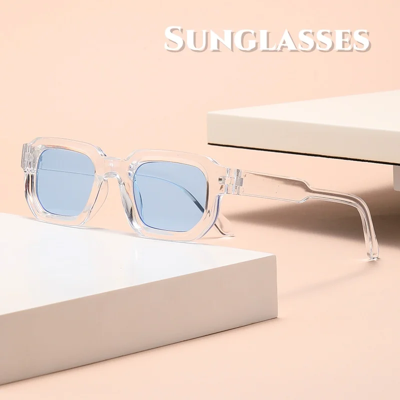 

2025 Selling Classic Box Sunglasses in Europe and America Fashionable Retro Thick Small Box Street Photography Travel Glasses