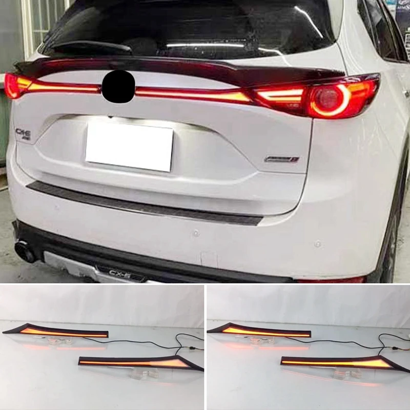 

LED Rear Bumper Lamp Reflector Driving Brake Light For-Mazda CX-5 CX5 2017-2021